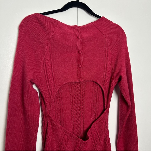 Free People Small World Mini Sweater Dress in Rosemont NWOT - Picture 5 of 10